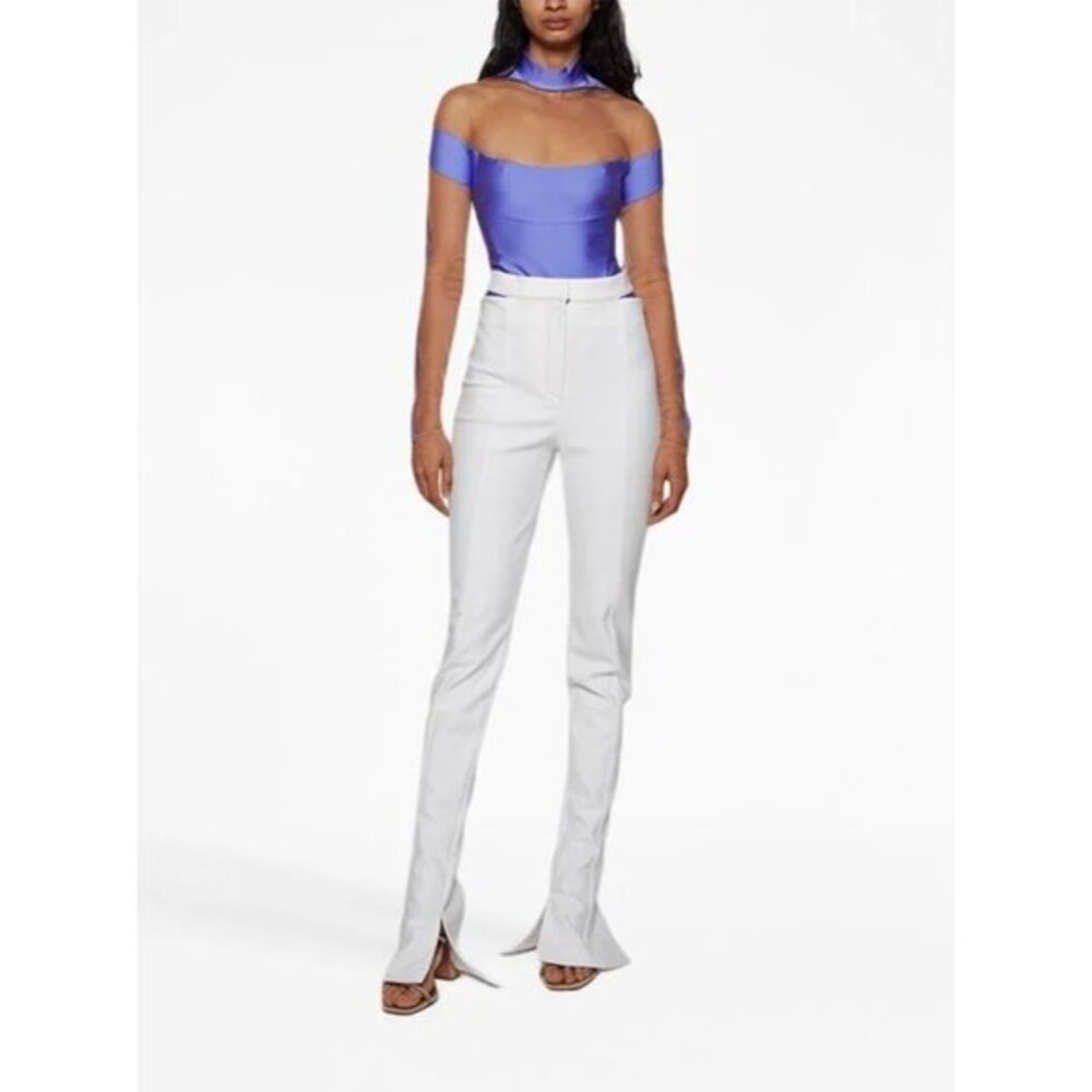 Mugler Bonded cut-out flared trousers high waisted Pants size 38